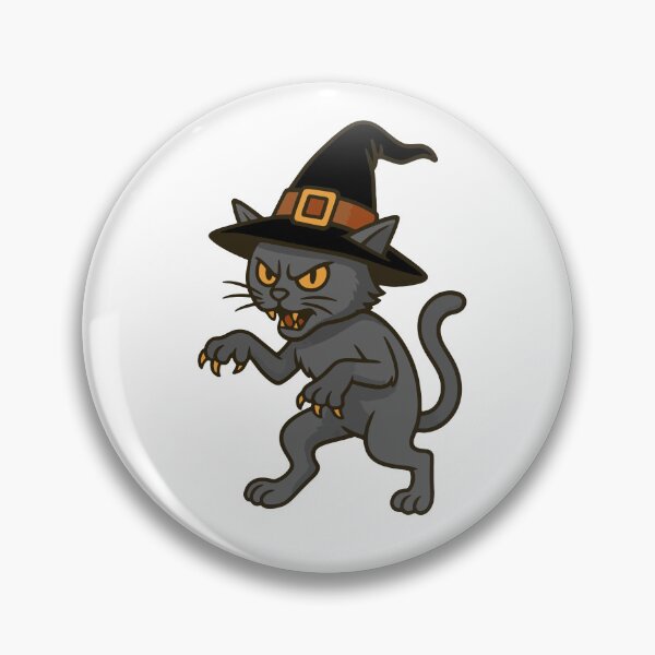 Aperçu de l'œuvre Dessin animé d'un chat-sorcier effrayant – Illustration d'Halloween créée et vendue par DKunic.