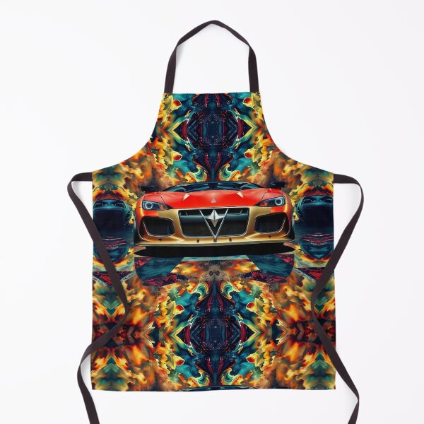 Item preview, Psychedelic Swirls Pattern with Red Car: for home decor, clothes and accessories designed and sold by TheGaliyaStudio.