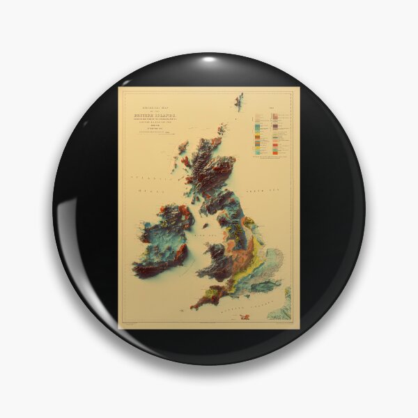 Item preview, 1912-3D-Ireland-British-Islands-And-England-Geological-Relief-Map-Digitally-Rendered designed and sold by JedidiahWelch.