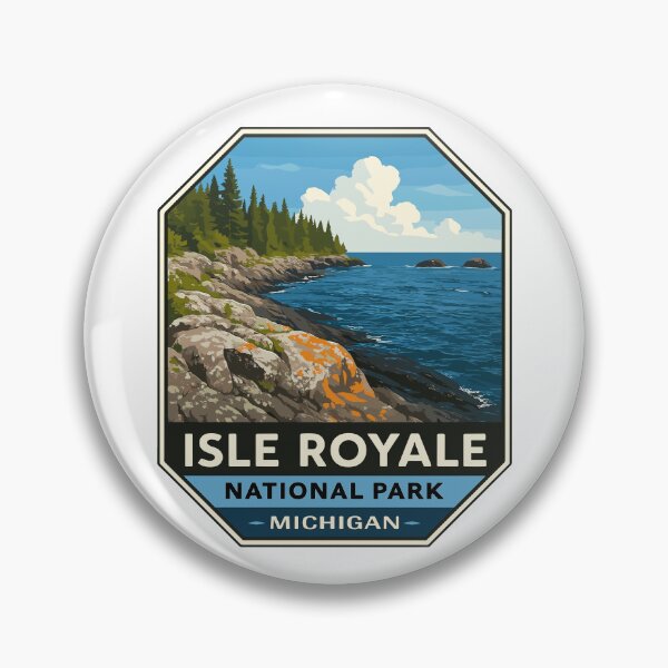 Item preview, Isle Royale National Park Retro Wilderness Sticker designed and sold by Ismeal Von.