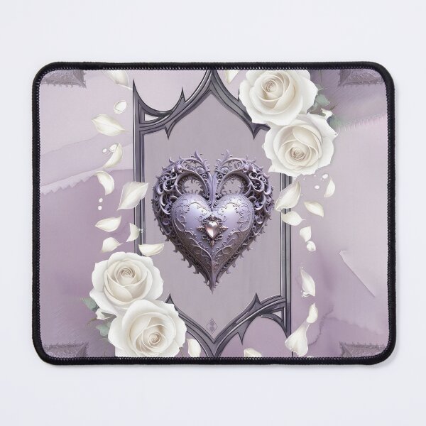 Item preview, Floral frame with a heart and white roses designed and sold by nicky2342.