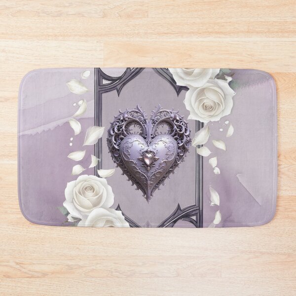 Item preview, Floral frame with a heart and white roses designed and sold by nicky2342.