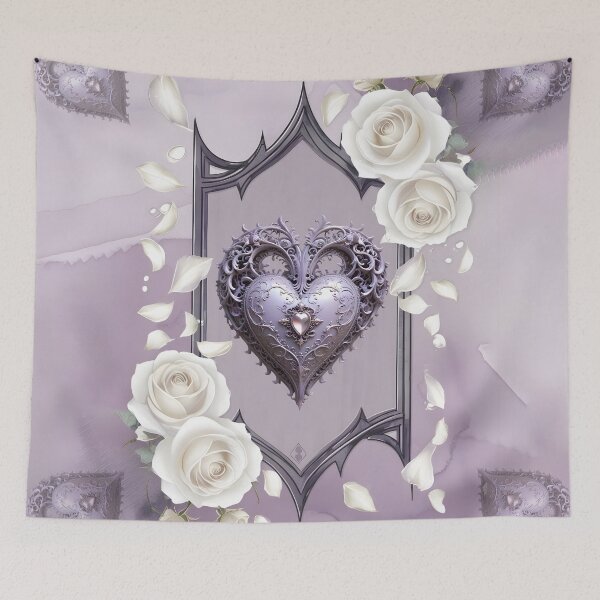 Item preview, Floral frame with a heart and white roses designed and sold by nicky2342.