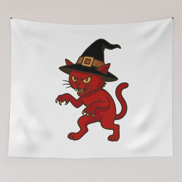 Item preview, Witch Cat Cartoon – Halloween Illustration designed and sold by DKunic.