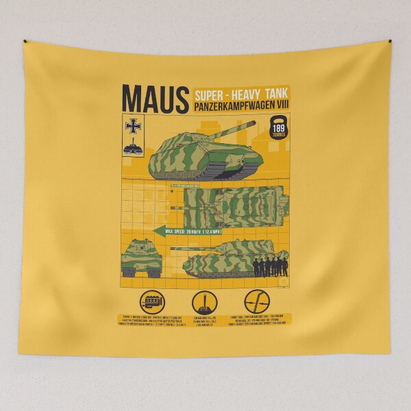 Item preview, For the true tank enthusiast! Superheavy Tank Panzerkampfwagen VIII Maus Infographic designed and sold by FAawRay.
