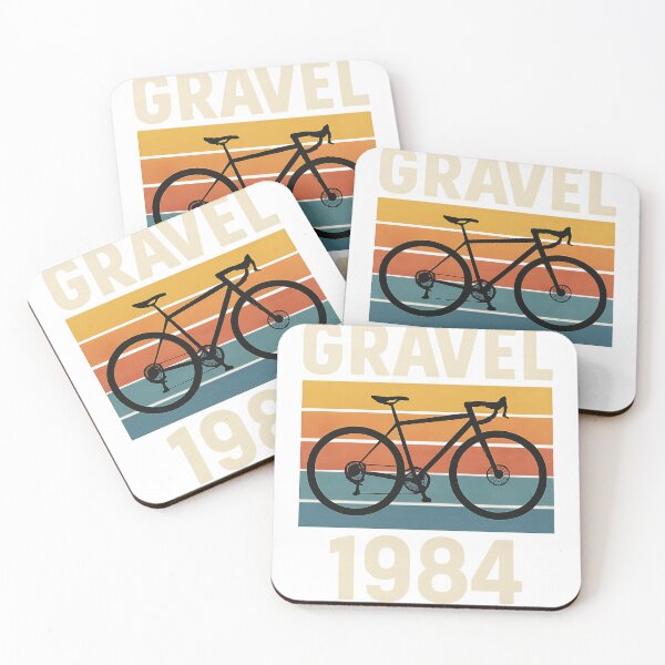 Item preview, Gravel 1984 Bold Retro Stripes Bike Artwork designed and sold by Qbi Cycle & Co. – Cycling Apparel & Accessories.