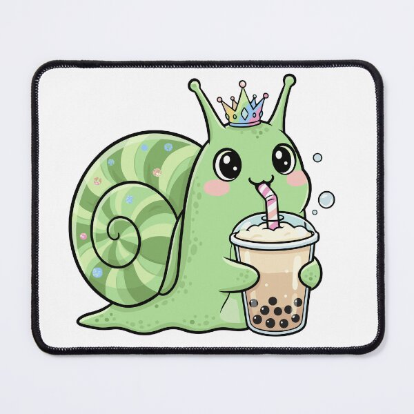 Item preview, Green Snail Bubble Tea Sticker – Cute Green Kawaii Snail Aesthetic designed and sold by JalalMsd.