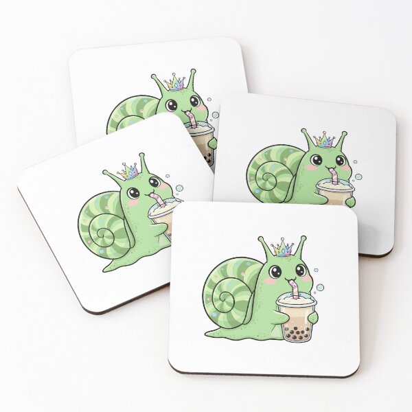 Item preview, Green Snail Bubble Tea Sticker – Cute Green Kawaii Snail Aesthetic designed and sold by JalalMsd.