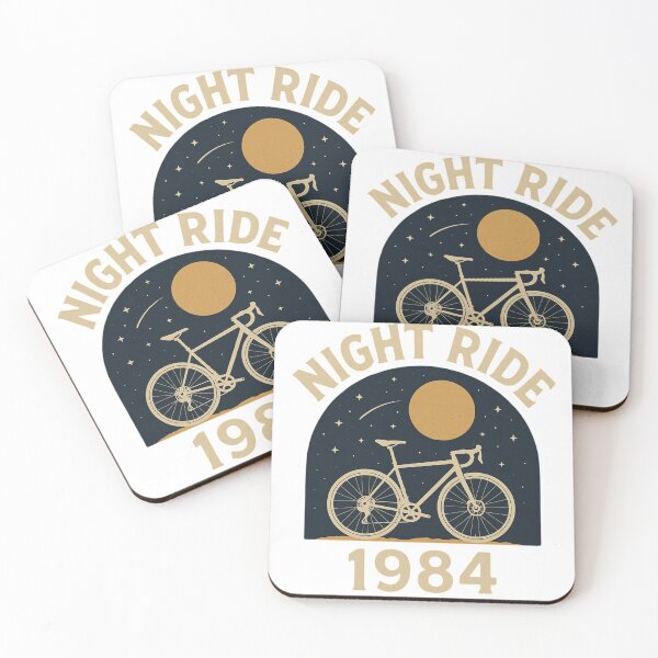 Item preview, Night Ride 1984 Starry Cycling Design designed and sold by Qbi Cycle & Co. – Cycling Apparel & Accessories.