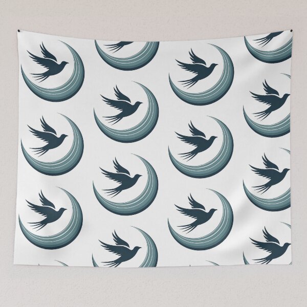 Item preview, Minimalist Bird in Circle Silhouette Design designed and sold by HAFIZ-DP.
