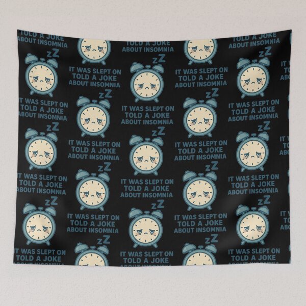 Item preview, Funny Insomnia Joke Pun Alarm Clock Design designed and sold by TeeTimeTreasure.