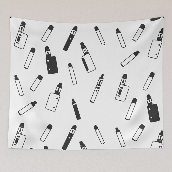 Artikelvorschau, Vape Pattern – Modern Black and White E-Cigarette Design entworfen und verkauft von House of Taste Designs.
