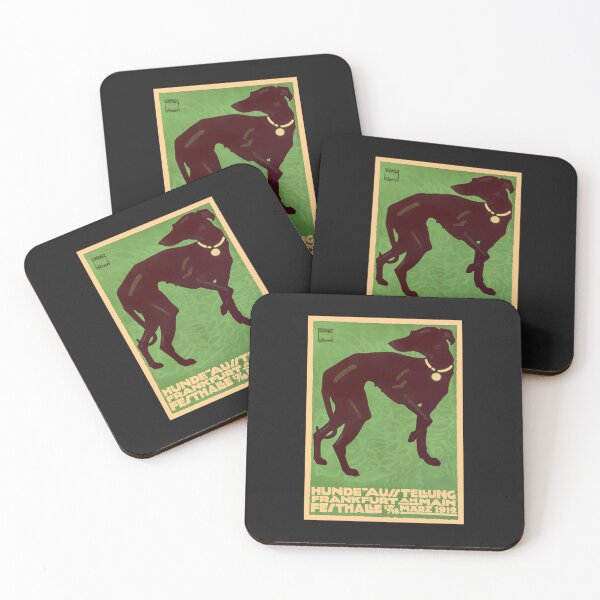 Item preview, 1912-Ludwig-Hohlwein-Whippet-Dog-Show-Poster designed and sold by JulesKingd.
