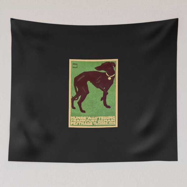 Item preview, 1912-Ludwig-Hohlwein-Whippet-Dog-Show-Poster designed and sold by JulesKingd.