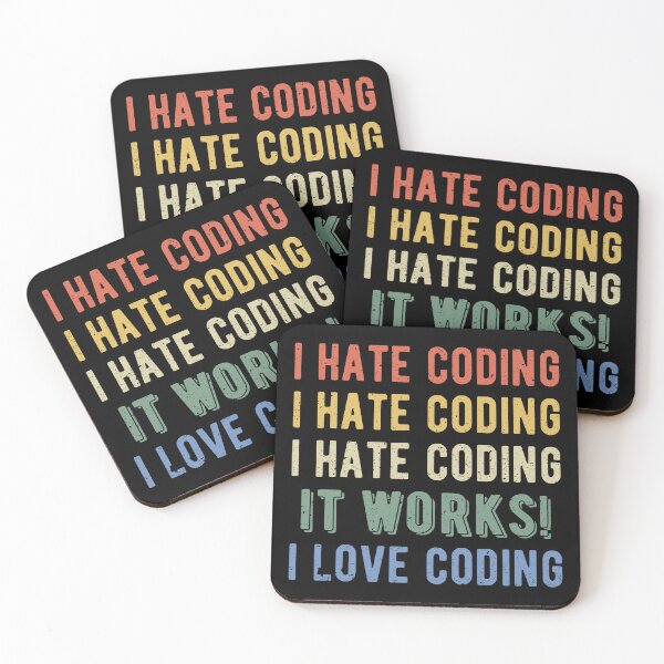 Item preview, I Hate Coding - Funny Coder I designed and sold by Lemon Pepper.