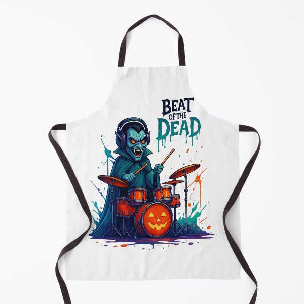 Item preview, Evil Vampire Drummer with Headphones | Beat of the Dead Halloween Design designed and sold by Trendora Studio.