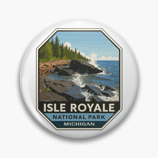 Item preview, Isle Royale National Park Retro Wilderness Sticker designed and sold by Ismeal Von.