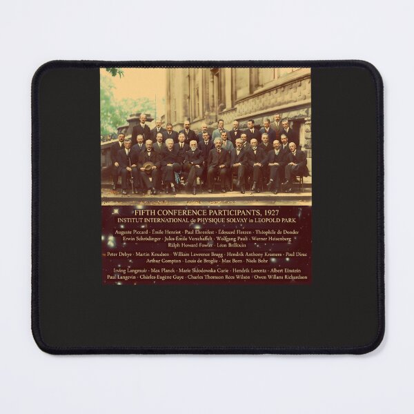 Item preview, 1927-Solvay-Conference-(Spacetime-Bg)-Posters-Prints designed and sold by LouSenger.