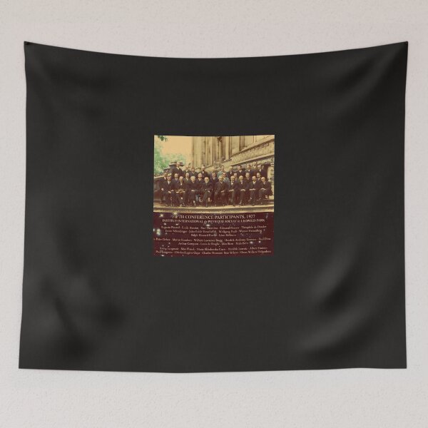 Item preview, 1927-Solvay-Conference-(Spacetime-Bg)-Posters-Prints designed and sold by LouSenger.