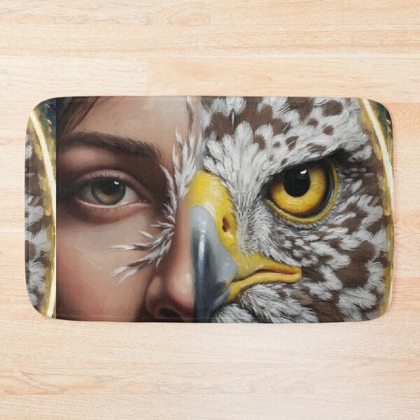 Item preview, Half a woman's face and the other half a falcon, representing strength, wisdom and accurate aim. designed and sold by jotcar.