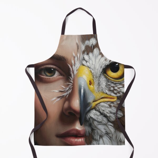 Item preview, Half a woman's face and the other half a falcon, representing strength, wisdom and accurate aim. designed and sold by jotcar.