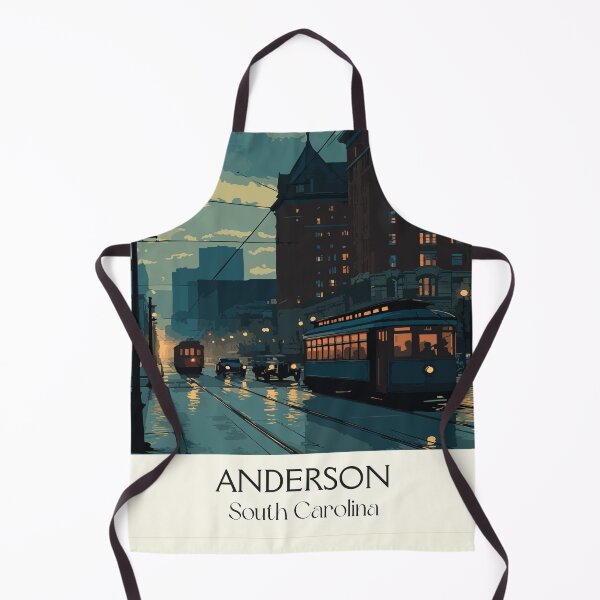 Item preview, Anderson South Carolina Retro Travel Art | "Electric City" Downtown Design designed and sold by TuncGK.