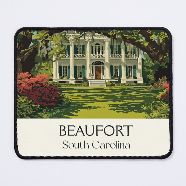 Item preview, Beaufort South Carolina Vintage Travel Art | Lowcountry Antebellum Home designed and sold by TuncGK.