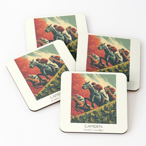 Item preview, Camden South Carolina Vintage Travel Art | Steeplechase Horse Racing Design designed and sold by TuncGK.