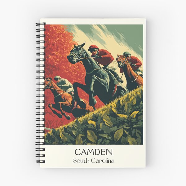Item preview, Camden South Carolina Vintage Travel Art | Steeplechase Horse Racing Design designed and sold by TuncGK.