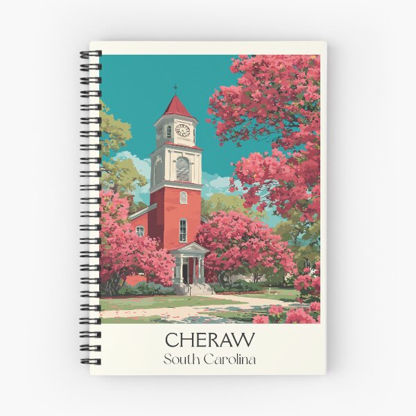 Item preview, Cheraw South Carolina Vintage Travel Art | Historic Town in Springtime designed and sold by TuncGK.
