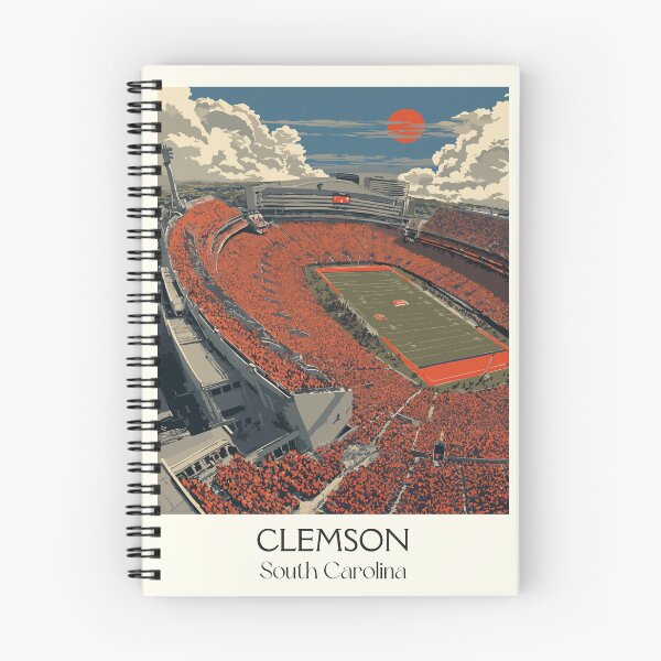 Artikelvorschau, Clemson South Carolina Retro Reisekunst | College Football Stadtgeist entworfen und verkauft von TuncGK.
