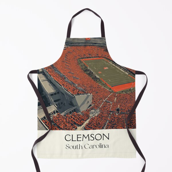 Item preview, Clemson South Carolina Retro Travel Art | College Football Town Spirit designed and sold by TuncGK.
