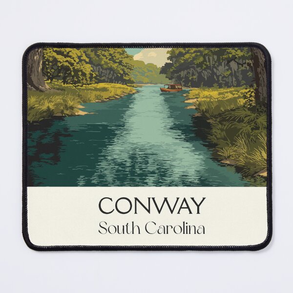 Item preview, Conway South Carolina Retro Travel Art | Waccamaw River Town Design designed and sold by TuncGK.