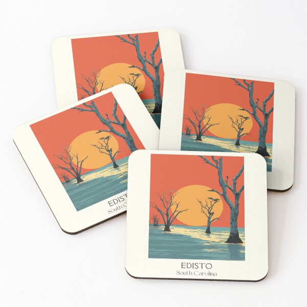Item preview, Edisto Island South Carolina Retro Travel Art | Boneyard Beach Sunset designed and sold by TuncGK.