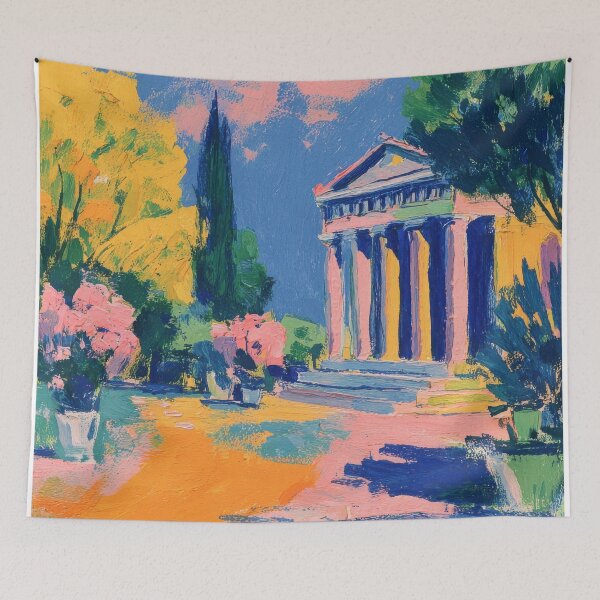 Item preview, Greek Temple Matisse Style designed and sold by ArtHouseNiklas.