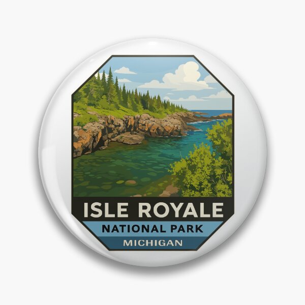 Item preview, Isle Royale National Park Retro Wilderness Sticker designed and sold by Ismeal Von.