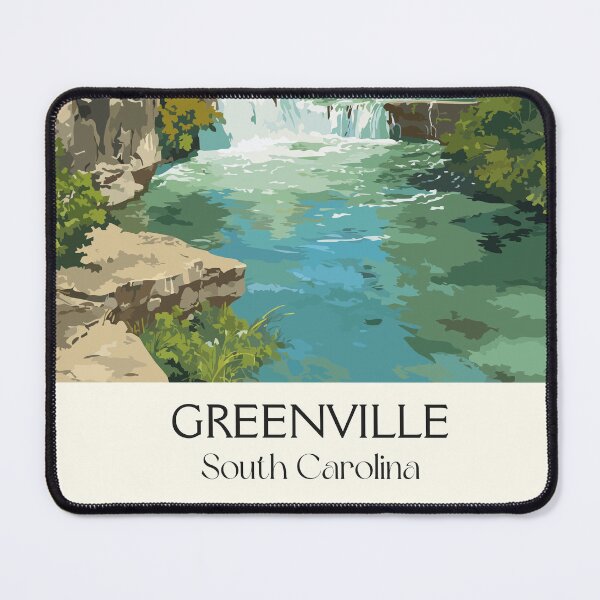 Item preview, Greenville South Carolina Retro Travel Art | Falls Park on the Reedy Design designed and sold by TuncGK.
