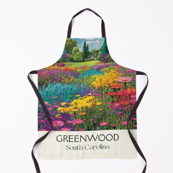 Item preview, Greenwood South Carolina Vintage Travel Art | Festival of Flowers Illustration designed and sold by TuncGK.