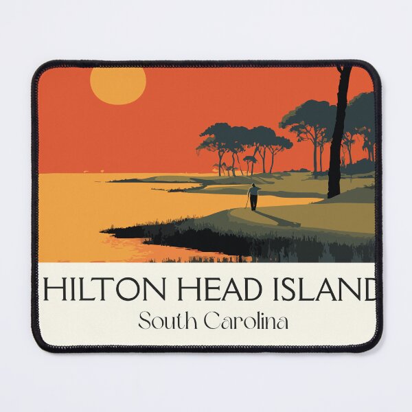 Item preview, Hilton Head Island South Carolina Vintage Art | Lowcountry Sunset Design designed and sold by TuncGK.