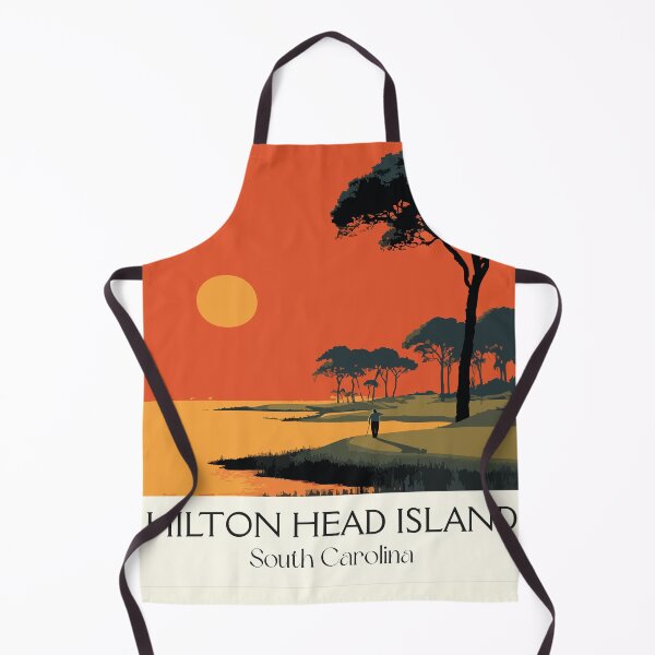 Item preview, Hilton Head Island South Carolina Vintage Art | Lowcountry Sunset Design designed and sold by TuncGK.