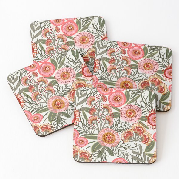 Item preview, Hand Drawn Tropical Flowers  designed and sold by Callyedesigns.