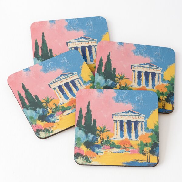 Item preview, Greek Temple Matisse Style designed and sold by ArtHouseNiklas.