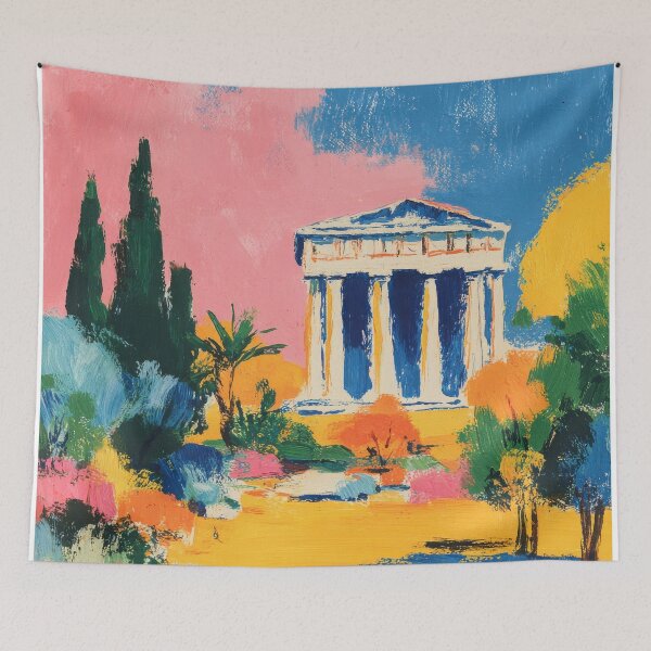 Item preview, Greek Temple Matisse Style designed and sold by ArtHouseNiklas.