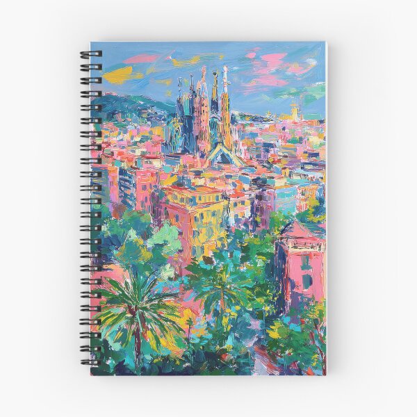 Item preview, Barcelona Park Güell acrylic painting designed and sold by ArtHouseNiklas.