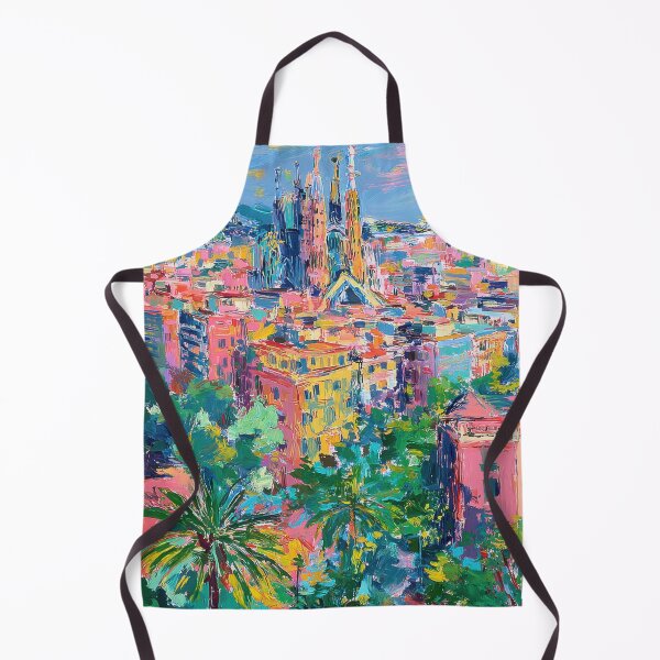 Item preview, Barcelona Park Güell acrylic painting designed and sold by ArtHouseNiklas.