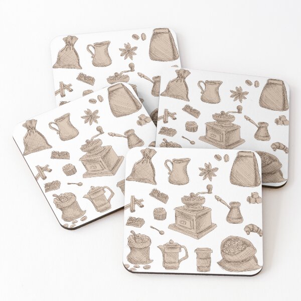 Item preview, Vintage Coffee Sketch – Hand Drawn Barista Icons designed and sold by AlisaArtDecor.