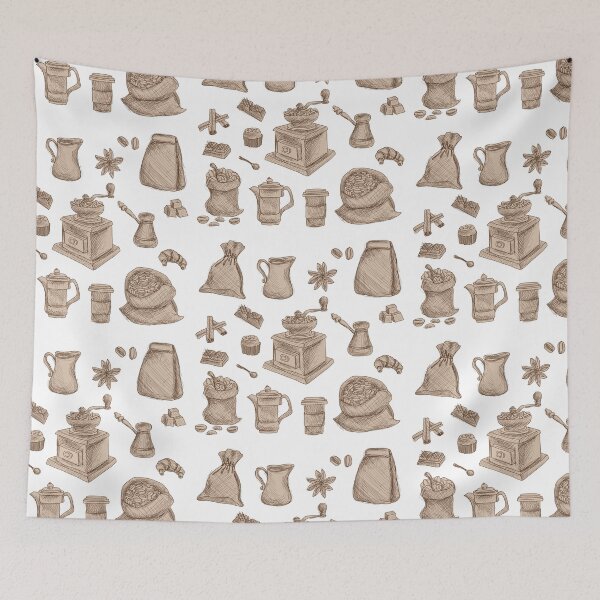 Item preview, Vintage Coffee Sketch – Hand Drawn Barista Icons designed and sold by AlisaArtDecor.