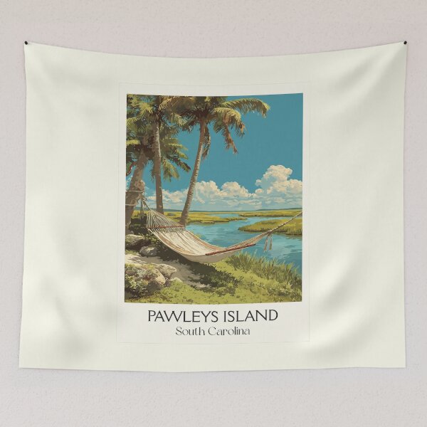 Item preview, Pawleys Island South Carolina Retro Art | "Arrogantly Shabby" Coast designed and sold by TuncGK.