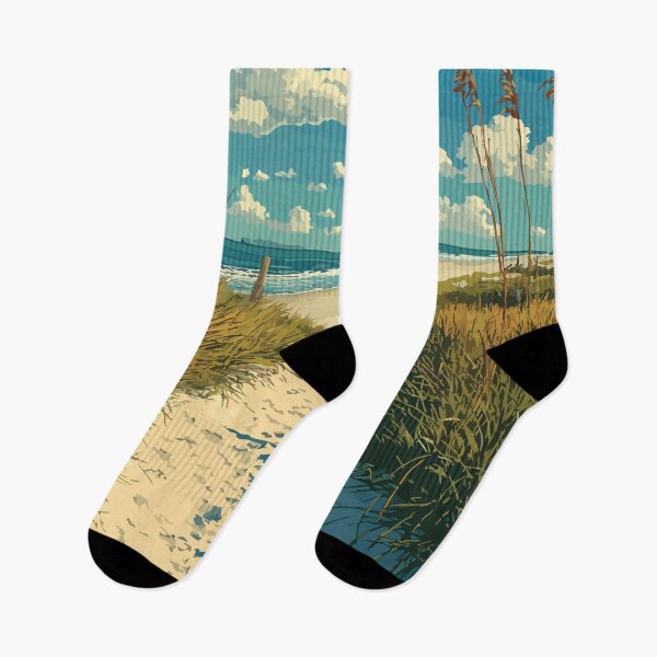 Item preview, Isle of Palms South Carolina Vintage Art | Beach House & Ocean View designed and sold by TuncGK.