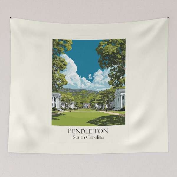 Item preview, Pendleton South Carolina Vintage Travel Art | Historic Upstate Town Design designed and sold by TuncGK.